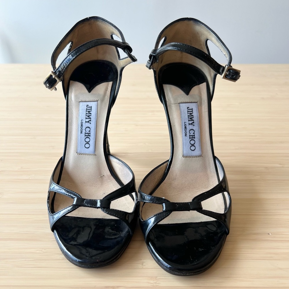 Jimmy Choo Black Strappy Heels
